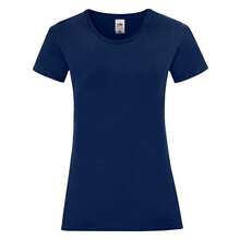 Fruit Of The Loom Womens/Ladies Iconic 150 T-Shirt - 海軍 - 查看 1