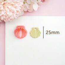 Asymmetric Flowers/Shell Shape Polymer Clay Cutter Ins Style Earring Soft Ceramic Mold DIY Pendant Jewelry Cutting Clay Tool - Pink - View 11