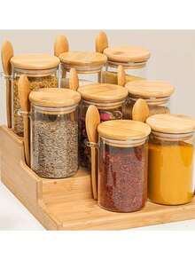 3pcs/Set Small Glass Bottles With Wooden Cork Lids, 100ml Glass Containers With Labels And Jute Rope For Candy Storage, DIY Dessert Jars, Yogurt, Honey Storage Jars, Suitable For Wedding Party Favors, Baby Shower Party Table Centerpiece Beverage Dessert Jars, Celebration And Gift Giving, Cereal Storage Jars Kitchen Storage Jars - Multicolor - View 8