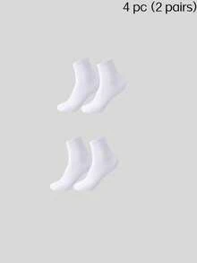 30/20/10/6/4/2/2-Pack Sports Comfortable Soft Moisture-Wicking Breathable Antibacterial Fitness Socks Unisex Solid Color Ankle Socks Sweat-Absorbing Odor-Resistant Elastic Soft Athletic Socks - Multicolor - View 7