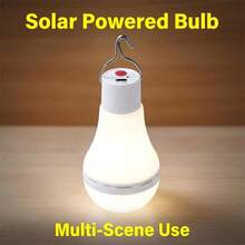 1PC 7W Removable Solar-Powered Hanging LED Bulb With Remote Control, Rechargeable Portable LED Light Suitable For Home Gardens, Patios, Chicken Coops, Camping, Power Outages, And More; Can Also Function As An SOS Signal Light. - Portable Solar Lights - View 4