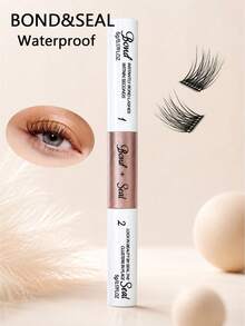 5ml Black Eyelash Adhesive + 5ml Clear Sealant - Eyelash Extensions, Strong Hold, 48-Hour Duration, For DIY Eyelash Application - 2-In-1 - Multicolor - View 1