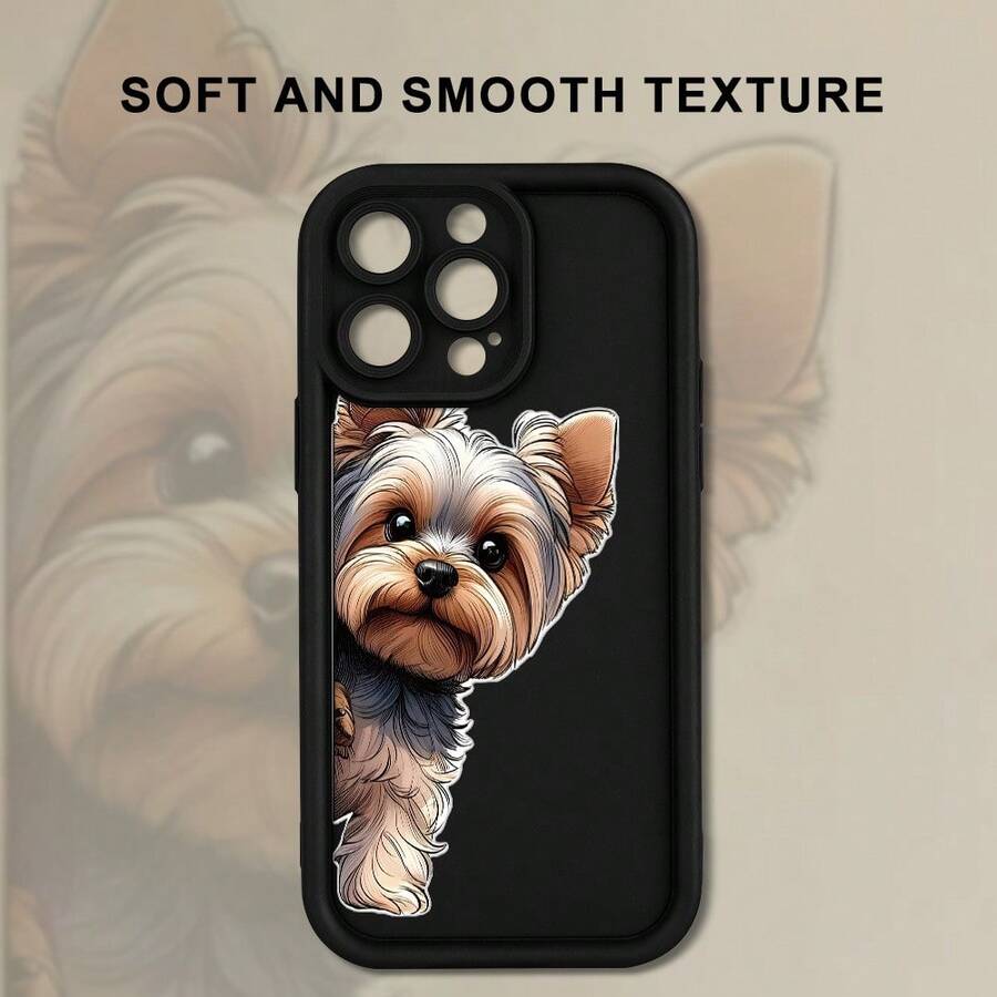 Funda de teléfono simple y reforzada, adecuada para todos los modelos de y . Un modelo es para 7/8/X/XS/XR/11/12/13/14/15 Plus Pro Max Mini, con un lindo diseño de cachorro asomándose. Esta funda protectora de TPU suave y de alta calidad es una opción popular, ideal como regalo para novio o novia, o como obsequio de cumpleaños. - (Un color) 1 unidad por paquete - Ver 1