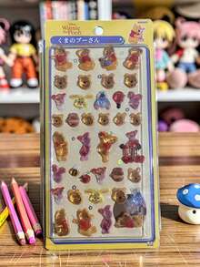 3D Cute Stickers, Fun Shiny Embossed Decor, Removable Without Residue, 3D Reusable Decorative Stickers, 3D Fun Japanese Anime Stickers, Thick Texture, Self-Adhesive Waterproof Non-Sticky Decorative Stickers - Multicolor - View 11