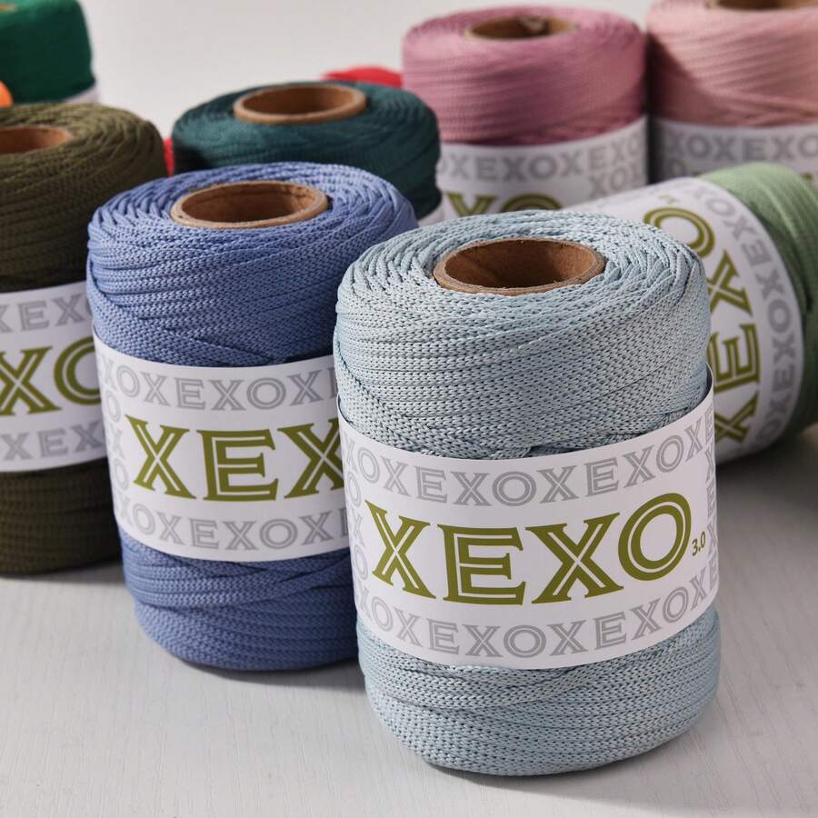 1pc Premium T-Shirt Yarn, High Elasticity Rope Yarn, Soft Polyester Thread, Suitable For Vibrant Crochet Projects, Ideal Choice For DIY Crochet Bags, Baskets, Mats, Slippers And Dolls, Colorful Yarn, Knitting Accessories, Handmade Essential - Multicolor - View 1