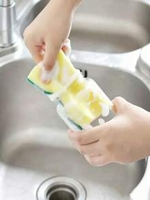 1/50 buc. Lavetă burete pentru curățarea bucătăriei, burete multifuncțional pentru frecare, consumabile de curățenie casnică, burete premium pentru spălat vase, fără zgârieturi, super absorbant și durabil, potrivit pentru spălat vase și frecat oale în bucătăria de acasă - șervețel cu burete - Vizualizare 6