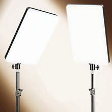 10 Inch Square LED Fill Light Photography Light, 43 Inch Adjustable Tripod, Dimmable 3 Color Light, Suitable For Video Recording, Photography Studio, Meeting, Selfie, Live Streaming - A - View 5
