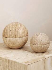 1pc Resin Round Incense Burner, Wabi-Sabi Style And Zen Aesthetic, Suitable For Living Room, Tea Room And Home Decor - Stone Ball - View 8