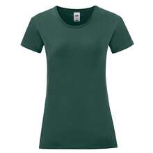 Fruit Of The Loom Womens/Ladies Iconic 150 T-Shirt - 森林綠 - 查看 1