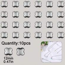 10/20pcs Multi-Shape Stainless Steel Asymmetric Stamped Trays DIY Jewelry Making, Handmade Beading DIY Material Kit Jewelry Accessories - Steel - View 16