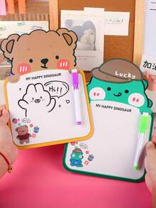1pc/3pcs/6pcs Cute Cartoon Erasable Memo Board, Hanging Whiteboard, Erasable Drawing And Writing Board, Creative Design, High-Quality Writing Paper, Suitable For Memos And Office Notes - Multicolor - View 4