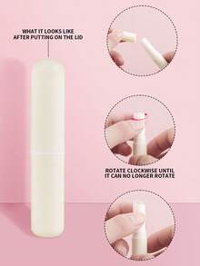 ronshadow 1 buah Kuas Bibir Silikon Portabel dengan Tabung Pena Berputar Anti Debu dan Kepala Lembut untuk Aplikator Lipstik dan Makeup - MultiWarna - View 5