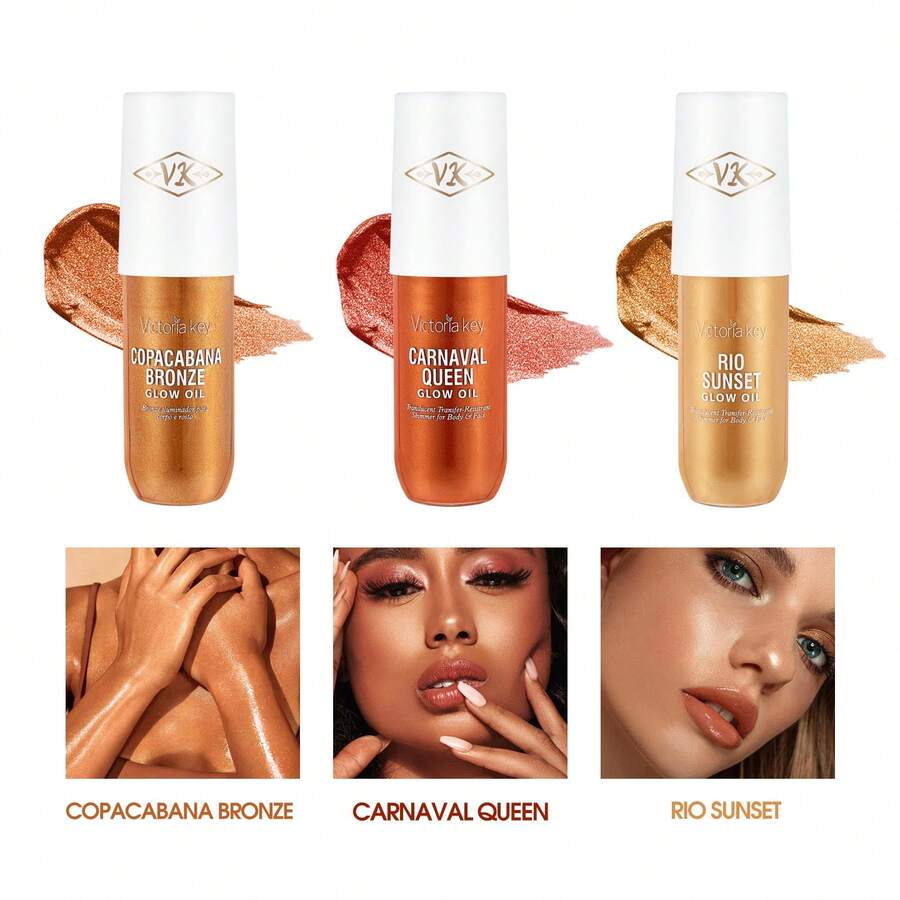 1 Stück duftender goldener illuminierender feuchtigkeitsspendender Highlighter - mehrere Düfte - geeignet für Partys, Dates, Geschenke für Freunde - mehrfarbig - Übersicht 1