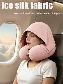 U-Shaped Neck Pillow - Portable And Breathable, With Ice Silk Cap Cover And Wide Brim, Great For Sleep Aid. Suitable For Office, Flight Travel And Business Trips; Ideal For Students And Office Workers. - Multiple Styles - View 1