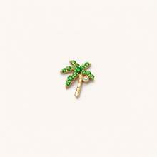 Colgante de 1 pieza de estilo bohemio de moda, con incrustaciones de circonita cúbica sintética,colgante de letra, adecuado para accesorios de moda DIY como llaveros, bolsos y joyería - Trébol - Ver 4