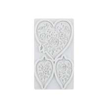 - Molde de silicona para fondant con forma de corazn, para decoracin de pasteles, cupcakes, caramelos, polmero, arcilla, gomas, juego de 4 unidades - Estilo D - Ver 9