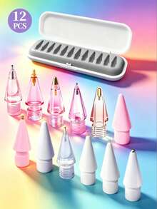 3/4/6支装替换笔尖，兼容Apple Pencil Pro/第二代/第一代/USB-C接口，针状笔尖，带笔盒，精准操控，塑料/金属材质，适用于Apple Pencil Pro套装 - 彩色 - 查看 4