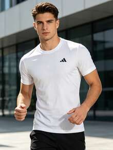 Adidas 男士 FREELIFT TEE 短袖舒適休閒居家修身圓領T恤 JF4386 - 白色 - 查看 1