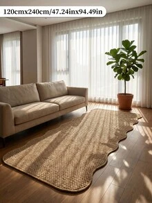 1pc Interesting Area Rug, 1150g/M² Faux Sisal Carpet, Soft & Fluffy, Non-Slip & Washable Floor Mat, Rug For Living Room Bedroom, Decorative Home Decor Carpet - Brown - View 16