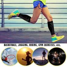 1 Pair Compression Calf Sleeves - Elastic Leg Socks, Suitable For Sports Training Wear - Multicolor - View 5