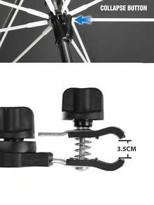 With Clips - Open Diameter Is 106cm. This Is A Clip-Type Sunshade Umbrella Suitable For Camping, Fishing, And Outdoor Chairs - Provides UV Protection - Very Suitable For Beaches, Courtyards, Stadiums, Campers, Fishermen, And Beach Enthusiasts - A - View 5