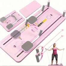5-In-1 Foldable Pilates Board - Portable Pilates Training Board, Home Workout Equipment With Resistance Bands, Made Of PP Anti-Twist Material, For Abdominal And Core Strength Training, Ideal For Home Strength Training - Multicolor - View 2