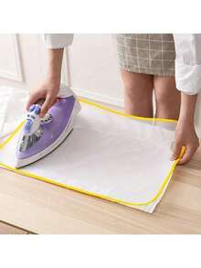 1pc Heat Resistant Ironing Cloth, Household Ironing Pad, High Temperature Resistant Insulation Fabric, Ironing Board Mat, Clothing Protection Pad, Heat Insulation Mesh Fabric, Anti-Scald Pad Cloth - White - View 3
