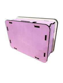 1 pieza Hucha pequeña con símbolo de Dólar/Euro, Caja de dinero de madera DIY rosa & azul, Reutilizable y escribible, Adecuada para monedas y billetes, Plan de ahorro, Regalo para niños y niñas, Temporada de vuelta al colegio Decoración de Halloween, Suministros de aprendizaje - Multicolor - Ver 5