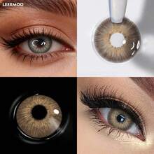 Leermoo One Pair New York III Brown Colored Contact Lenses – Yearly Use For Daily Beauty & Parties | 14.2mm / 8.6mm | Small Pupil Hole | Silicone Hydrogel | Perfect For Dark Brown Eyes | Unisex | 2026 Color | Great Gift For Her - New York III Brown - View 13