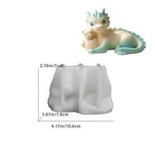 Moule en résine DIY 1 pièce Dragon tenant un bébé Bougie Ornement Moule convenant pour la fabrication de résine époxy, plâtre, bougie, fournitures d'aromathérapie, décoration d'intérieur, moule en silicone pour table - Moule Bébé Dragon - Voir 8