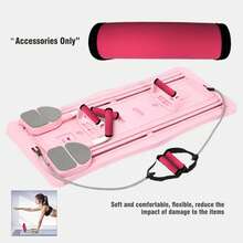 Funda protectora de agarre cómodo para la serie de tablas de Pilates - Antideslizante para mayor comodidad de transporte, plegable y portátil (Cuadrado rosa) - Rosa - Ver 5