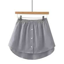 2 /1pc Chiffon Shirt Extender For Women,Adjustable Half Underskirt ,Removable Layering Mini Skirt, Layering Half Slip Clothing Accessories - Khaki - View 11
