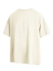 4pcs/Set Plus Size Solid Color Short Sleeve T-Shirt Undershirt For Spring/Summer/Autumn - Multicolor - View 5