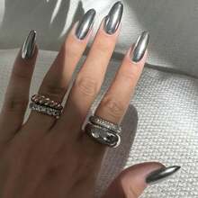 COSMI MILANO Made In Uk 8ml Gel Effect Nail Polish With Moisturizing And Nourishing Treatment For Nails, Professional Salon Glossy Finish, Harmless Formula, Long-Lasting And Quick-Drying Natural Transparent Gel The Colors Of Intense Summer And Travel Holidays. - ARGENTO METAL 274 - 查看 3