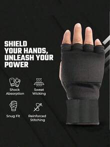 Long Boxing Bandages, Unisex, With Thick Elastic Lining To Protect Hands, Suitable For Muay Thai, MMA, Kickboxing, Martial Arts And Boxing Training - Multicolor - View 8