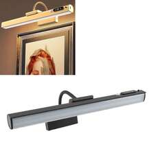 40cm Magnetic Wall Picture Light With Adjustable Color Temperature And Brightness, Rechargeable 10w LED With Remote Control For Paintings, Posters, Mirrors, Portraits - Black - View 5