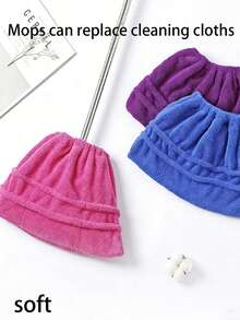 Lazy Broom Cover Cloth, Thickened Dry Wet Dual-Use Broom, Household Water Absorbing Dust Removal, Sweeping And Mopping Integrated Mop Cloth - A - View 2