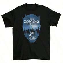 1 pieza Camiseta de Algodón Unisex "El Fuego No Puede Matar a un Dragón" de , Targaryen, Nueva Colección de Verano, Apta para Mujer, Camisetas Gráficas Y2Y-Ropa de Verano; Uni - Negro 22 - Ver 1