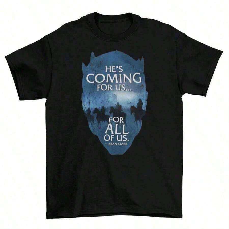 1 pieza Camiseta de Algodón Unisex "El Fuego No Puede Matar a un Dragón" de , Targaryen, Nueva Colección de Verano, Apta para Mujer, Camisetas Gráficas Y2Y-Ropa de Verano; Uni - Negro 22 - Ver 1