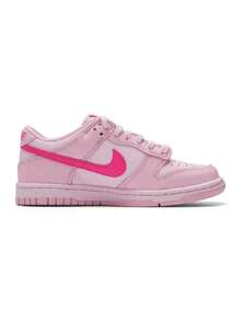NIKE DUNK LOW BG 2026 夏季新款兒童粉色甜美拼色休閒滑板鞋 DH9765-600 - 粉紅色 - 查看 2