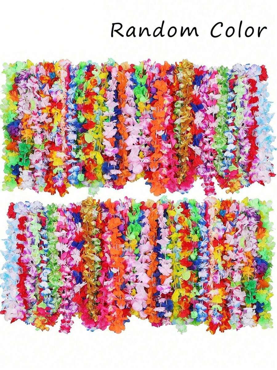 1-50件 夏威夷花環 熱帶夏威夷花卉主題派對禮品 頭飾 假期婚禮海灘生日裝飾 派對用品 花環頭飾 假期婚禮海灘生日裝飾 (隨機顏色), 情人節 - 彩色 - 查看 1