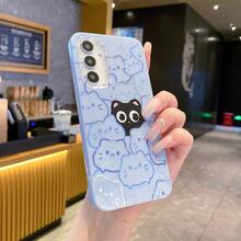 Gradient Cat Stacked Cat Head/IMD Shockproof Phone Case Android Series[International Version Not Local Version]Compatible With Samsung S26ultra/S25/S24/S23/S22/S21/S20/A56/A55/A54/A35/A36/A34/A22/A13/A14/A12....... Honor X7c/X9c/X5c/200/400/400 Pro /400 Lite.. Note14/13/12/11/10 Poco X3 11lite Series Mt EDGE 50FUSION/EDGE 60FUSION......... - Blue - View 1