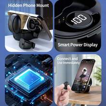 Cincin Pembalik Halaman dengan Kontrol Jarak Jauh, Dilengkapi Kotak Pengisi Daya dan Dudukan Tersembunyi, untuk Memutar Video Pendek, Membaca Novel & Komik, dan Mengambil Foto Selfie, Portabel Bebas Genggam, dan Tahan Lama. - Hitam - View 5