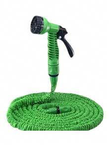 100FT Expandable Garden Hose, Water Pipe Flexible Hose With 7 Function Spray Nozzle For Watering Lawn Yard Garden Car Washing Pet Cleaning Easy Storage Ergonomic Design (Green) - 綠色 - 查看 9