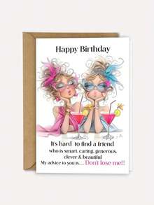 1pc "Big Sister & Little Sister" Sisterhood Card With Envelope, A Heartfelt Gift For Sisters To Celebrate Lifelong Sisterhood, Suitable For Birthdays And Special Moments, Blank Inside - Soul Sisters - View 6