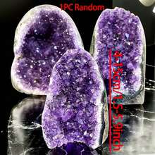 1pc AA+ Grade Natural Amethyst Cluster With Crystal Sprouts, Perfect For Crystal Display And Collection, Natural Earth Beauty, Excellent Home Decor Choice, Suitable For Valentine's Day, Christmas And Other Occasions, Also A Great Gift, Including Crystal Gifts For Parents - Purple - View 4