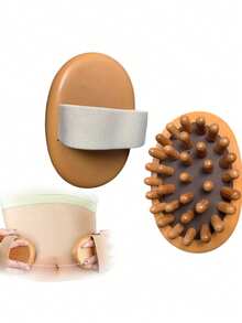 1/2pcs Massage Comb/Pad Brush, Body Massage And Therapy Tool, Relieves Fatigue And Soreness, Skin Laxity, Reduces Fat Accumulation, Promotes Lymphatic And Blood Circulation, Eliminates Edema. Can Be Used As Dry Brush To Remove Dead Skin. Air Cushion Suitable For Essential Oil And Sunbathing Massage. Can Be Used During Beauty Care, Skincare, Spa And Bathing - Multicolor - View 8