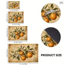 1pc Orange Pattern Print Absorbent Drying Mat, Kitchen Decor Coffee Machine Mat, Laundry Room Accessory Hand-Drip Coffee Pot Drip Tray, Kitchen Floor Mat, Table Mat, Kitchen Countertop Dish Drying Mat, Breakfast Mat, Heat-Resistant Drip Tray With Non-Slip Backing, Diatomaceous Earth Drip Tray, Stain-Hiding, Super Absorbent Kitchen Drip Tray, Easy-To-Clean Dish Rack Mat, Perfect For Kitchen, Dining Table, Coffee Shop, Bar, Holiday, Party, Home Decor, Holiday Gift - Multicolor - View 9