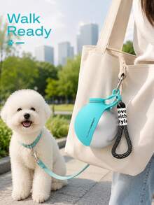 Minimalist Portable Pet Bottle With Thick Lanyard Durable Stainless Steel Dog Waterer For Puppy Kitten Sleek Puppy Drinking Flask Perfect For Reliable Daily Walking Running Gear 2 Colors Pet Travel Supplies - 彩色 - 查看 3