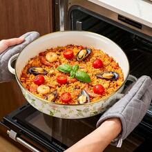 VAETTLO 11 Inch Thickened Enamel Baking Pan With Handle & Plastic Lid Oven  Multi Use For Outdoor Camping Cooking Serving Compatible With Gas Stove Induction Cooker Pizza Dessert Vegetables - View 11